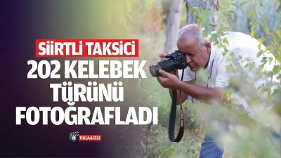 Siirtli taksici, 202 kelebek t&uuml;r&uuml;n&uuml; fotoğrafladı