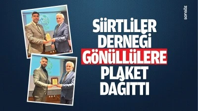 Siirtliler Derneği, g&ouml;n&uuml;ll&uuml;lere plaket dağıttı