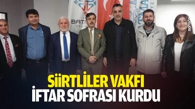 Siirtliler Vakfı, iftar sofrası kurdu
