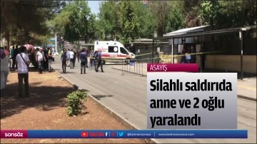 Silahlı saldırıda anne ve 2 oğlu yaralandı