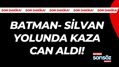 Silvan yolunda kaza can aldı!