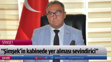 &ldquo;Şimşek&rsquo;in kabinede yer alması sevindirici&rdquo;