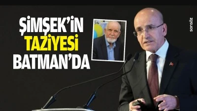 Şimşek&rsquo;in taziyesi Batman&rsquo;da