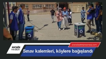 Sınav kalemleri, k&ouml;ylere bağışlandı