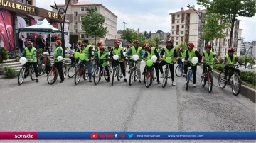 Şırnak'ta 11.Yeşilay Bisiklet Turu d&uuml;zenlendi