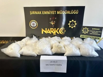 Şırnak'ta 20 kilogram sentetik uyuşturucu ele ge&ccedil;irildi