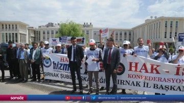 Şırnak'ta işten &ccedil;ıkarılan belediye personeli &ccedil;adır n&ouml;beti başlattı