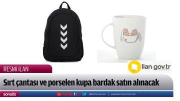 Sırt &ccedil;antası ve porselen kupa bardak satın alınacak