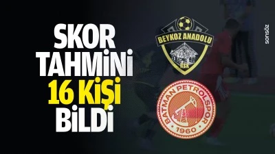 Skor tahmini 16 kişi bildi