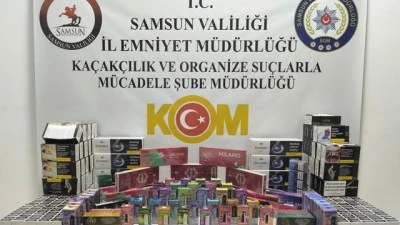 Smsun'da 11 bin 600 makaron ele ge&ccedil;irildi