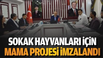 Sokak hayvanları i&ccedil;in mama projesi imzalandı