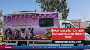 Sokak hayvanları i&ccedil;in mobil kısırlaştırma aracı hizmete alındı