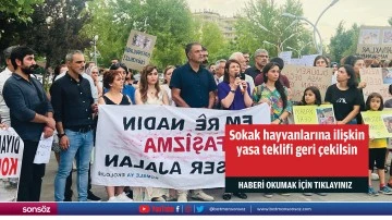 Sokak hayvanlarına ilişkin yasa teklifi geri &ccedil;ekilsin