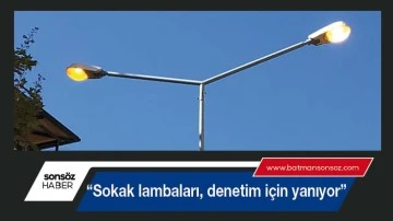 &ldquo;Sokak lambaları, denetim i&ccedil;in yanıyor&rdquo;