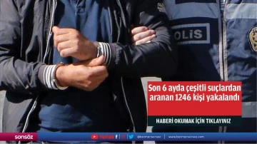 Son 6 ayda &ccedil;eşitli su&ccedil;lardan aranan 1246 kişi yakalandı