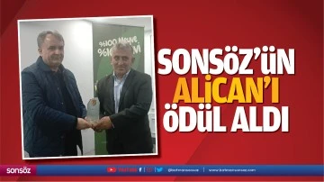Sons&ouml;z&rsquo;&uuml;n Alican&rsquo;ı &ouml;d&uuml;l aldı