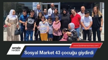 Sosyal Market 43 &ccedil;ocuğu giydirdi