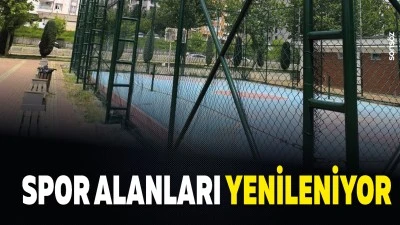 Spor alanları yenileniyor