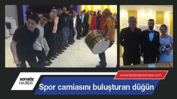 Spor camiasını buluşturan d&uuml;ğ&uuml;n