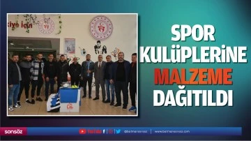 Spor kul&uuml;plerine malzeme dağıtıldı