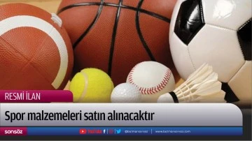 Spor malzemeleri satın alınacaktır