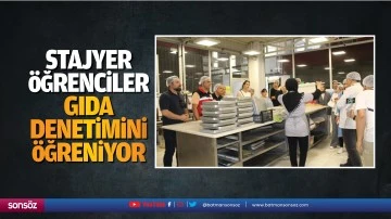 Stajyer &ouml;ğrenciler gıda denetimini &ouml;ğreniyor