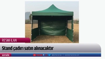 Stand &ccedil;adırı satın alınacaktır