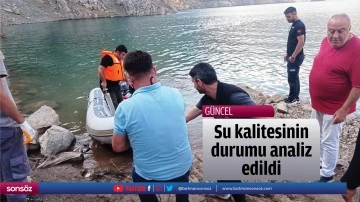 Su kalitesinin durumu analiz edildi