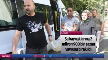 Su kaynaklarına 2 milyon 900 bin sazan yavrusu bırakıldı