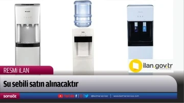Su sebili satın alınacaktır