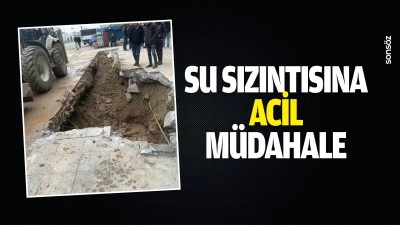 Su sızıntısına acil m&uuml;dahale