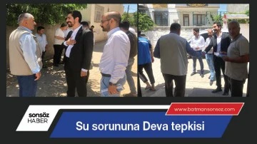 Su sorununa Deva tepkisi