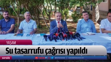 Su tasarrufu &ccedil;ağrısı yapıldı
