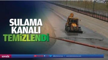 Sulama kanalı temizlendi
