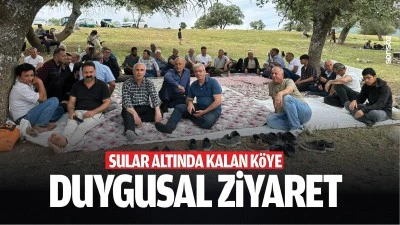 Sular altında kalan k&ouml;ye duygusal ziyaret&hellip;