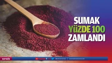Sumak y&uuml;zde 100 zamlandı
