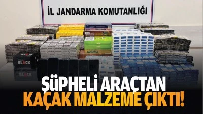 Ş&uuml;pheli ara&ccedil;tan ka&ccedil;ak malzeme &ccedil;ıktı!