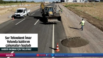 Sur Teknokent İmar Yolunda kaldırım &ccedil;alışmaları başladı