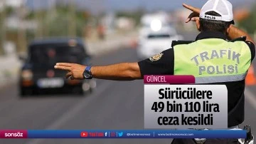 S&uuml;r&uuml;c&uuml;lere 49 bin 110 lira ceza kesildi