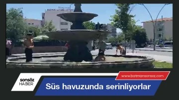 S&uuml;s havuzunda serinliyorlar