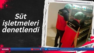 S&uuml;t işletmeleri denetlendi