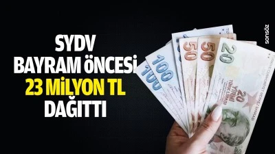 SYDV, bayram &ouml;ncesi 23 Milyon TL dağıttı