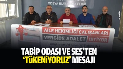 Tabip Odası ve SES&rsquo;ten &lsquo;t&uuml;keniyoruz&rsquo; mesajı