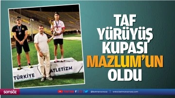 Taf y&uuml;r&uuml;y&uuml;ş kupası Mazlum'un oldu