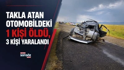 Takla atan otomobildeki 1 kişi &ouml;ld&uuml;, 3 kişi yaralandı