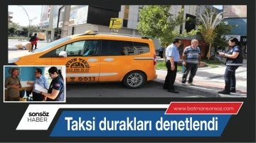 Taksi durakları denetlendi