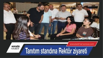 Tanıtım standına Rekt&ouml;r ziyareti