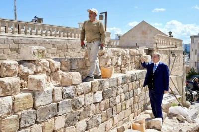 Tarihi doku &ldquo;Katori&rdquo; taşıyla yeniden hayat buluyor