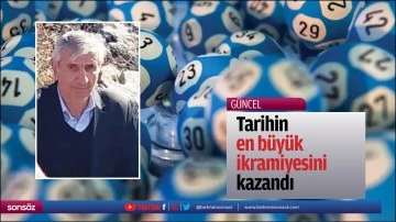 Tarihin en b&uuml;y&uuml;k ikramiyesini kazandı
