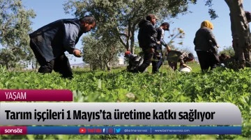 Tarım iş&ccedil;ileri 1 Mayıs&rsquo;ta &uuml;retime katkı sağlıyor